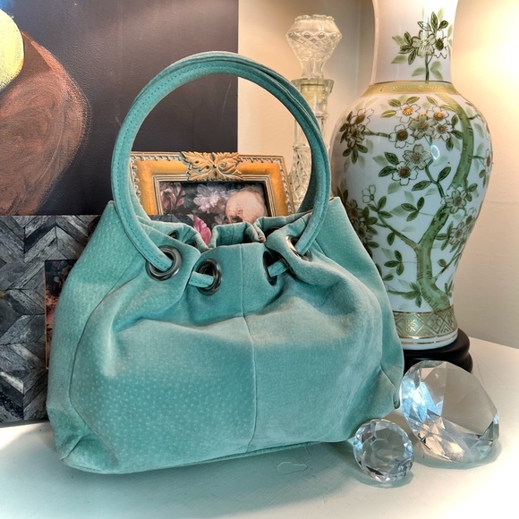 Wilsons Leather Handbags - Cute lil Turquoise Handbag / Crossbody Bag